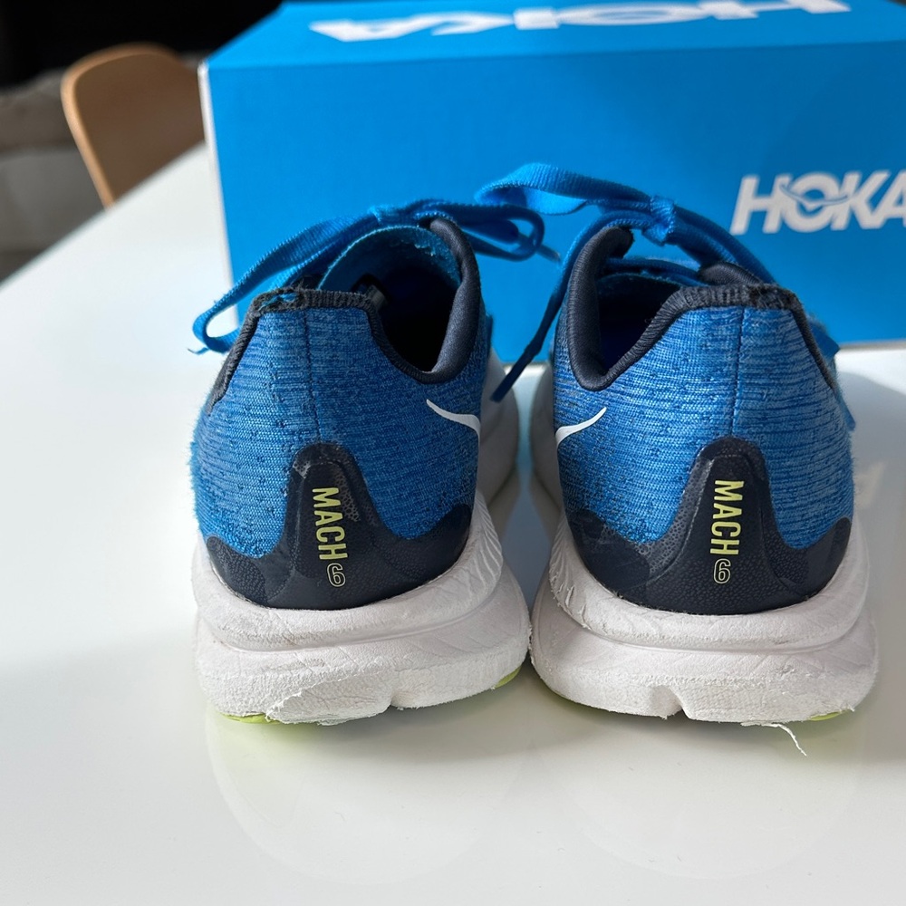 Hoka Kids Mach 6 Vibrant Blue Athletic Shoes Size 4 - Picture 4 of 6